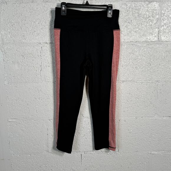 Ideology Essentials Colorblocked Cropped Leggings black/lip gloss XS - Picture 1 of 5